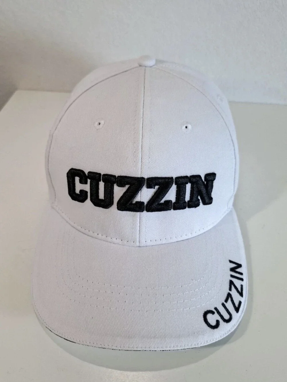 Don Burnstick Cuzzin' Hat Mens Adjustable White Canvass In Excellent Condition